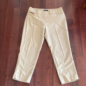Khaki cropped pants WHBM
